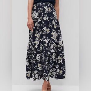 Banana Republic Factory Maxi Skirt Floral Navy Size S